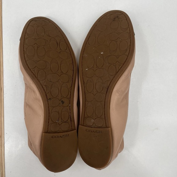 Coach Women's Bonnie Leather Ballet Nude Black‎ Flats (no size 5?) - Picture 8 of 15